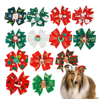 Christmas Santa Claus Reindeer Pet Hair Clips for Dogs and Cats, Festive Hair Accessories for Children