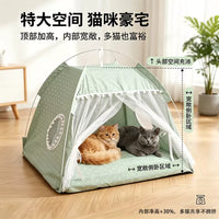 Cat Tent Bed Enclosed Pet House for All Seasons