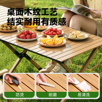 Portable Aluminum Alloy Camping Table and Chair Set for Picnic and Outdoor Activities