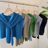 Korean Style Solid Color Knitted Shawl for Women, Autumn/Winter Fashion Scarf