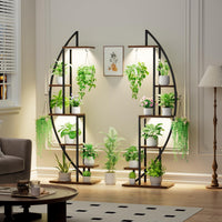 Indoor Plant Stand with Grow Lights for Balcony Living Room Multi-tier Flower Pot Shelf