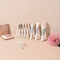 Morandi Mini Portable Makeup Brush Set with Travel Pouch