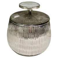 French Modern Light Luxury Silver Storage Jar and Tray Set