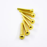 INTAI Brass Acoustic Guitar Bridge Pins, 6-Piece Set for Enhanced Sustain