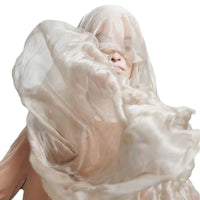 Malaysian Spring/Summer Crinkled Shimmer Chiffon Scarf with Ruffled Edge, Solid Color Breathable Headscarf