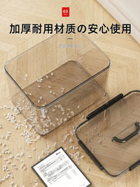 Stackable Clear Plastic Storage Box with Lid for Books and Home Organization