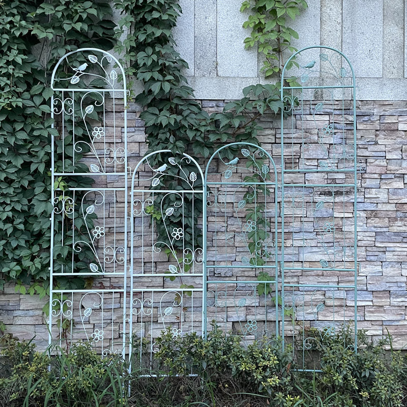 Iron Art Tortoise Moon Rose Clematis Climbing Trellis for Garden Wall Fence Outdoor Plants