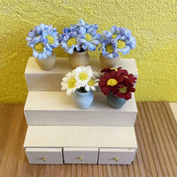 1:12 Scale Dollhouse Miniature Chamomile Daisy Ceramic Ornament for OB11 BJD Dolls