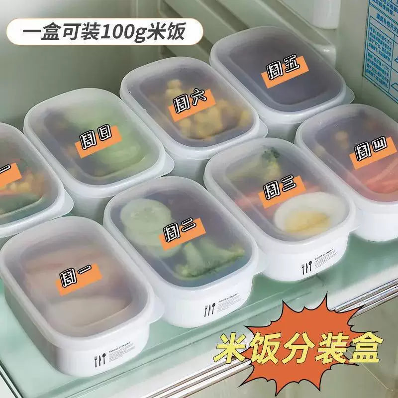 Rice Portion Control Container Food Grade Microwave Freezer Safe Meal Prep Box