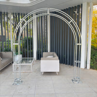 Wedding Arch Backdrop Stand Half-Round Iron Art Stage Outdoor Arch Frame Decoration