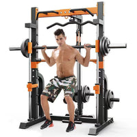 K8 Commercial Squat Rack Multi-functional Home Gym System with Smith Machine and Weight Bench