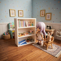 Miniature Dollhouse Bookshelf Model Toy European Style Simulation Bookcase Ornament