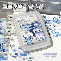 Clear Flip-Top Storage Box for Small Cards, Desktop Organizer, Dustproof Plastic Case for OPP Bags & Handbooks