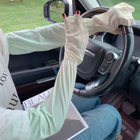 UV Protection Ice Silk Arm Sleeves for Driving and Cycling