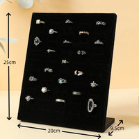Velvet L-Shape Jewelry Display Stand for Earrings, Necklaces, and Rings