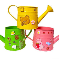 Kids' Garden Watering Can for Plants and Flowers, Durable Iron Art Sprinkler for Kindergarten Planting Areas