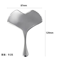 Stainless Steel Ginkgo Leaf Gua Sha Tool for Facial and Body Massage