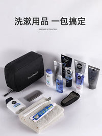 Men's Portable Travel Toiletry Bag with Wet/Dry Separation, Waterproof Cosmetic Organizer for Business Trips