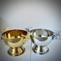 Luxury Creative Stainless Steel Deer Head Champagne Bucket European Retro Wine Ice Bucket for Parties
