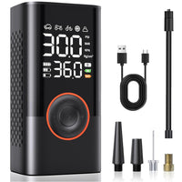 Portable Wireless Car Tire Inflator with Power Bank Function, Handheld Air Pump for Outdoor Use
