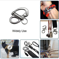 316 Stainless Steel Fixed Spring Snap Shackle for Marine and Quick Release Applications