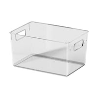 Clear PET Refrigerator Storage Bins with Lid, Stackable Food Container for Fridge and Freezer