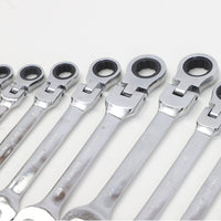 Flexible Head Ratchet Wrench Set Dual-Purpose Combination Spanner Tool Kit for Mechanics