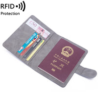 RFID Blocking Travel Passport Holder Wallet, Ultra-thin Multi-functional Document Organizer