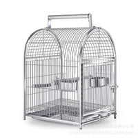 Portable Stainless Steel Parrot Travel Cage for Medium to Large Birds - 304 Stainless Steel Observation Display Breeding Cage