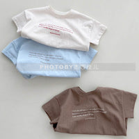 Family Matching Korean Style Letter Print Short Sleeve T-Shirt