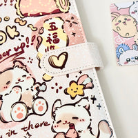 Xiaochancat A5 PU Leather Loose-Leaf Notebook Cover for Students