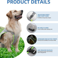 Cooling Dog Vest with Ice Packs for Summer Heat Relief, Adjustable Pet Cooling Jacket