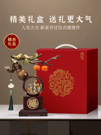 New Chinese Style Persimmon Gourd Ornament Set for Living Room Decor and Housewarming Gift