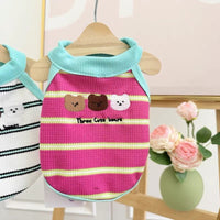 Striped Breathable Pet Vest for Small Dogs - Spring/Summer Apparel for Bichon, Teddy, Maltese