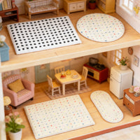 1:12 Dollhouse Miniature Plush Carpet Rug Photo Prop