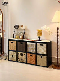 Handwoven Rattan Storage Basket for Snacks, Toys, and Sundries - Japanese Style Woven Hamper