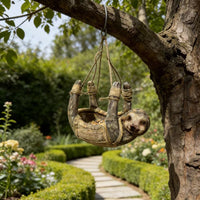 Sloth Hanging Bird Feeder for Outdoor Patio Decor