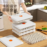 Dumpling Storage Container for Refrigerator, Food Grade Freezer Organizer for Ravioli and Wontons