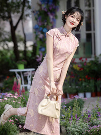 Matching Mother Daughter Cheongsam Dress Summer Qipao Style