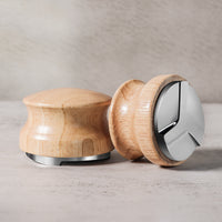Espresso Coffee Tamper with Wooden Handle and Stainless Steel Base