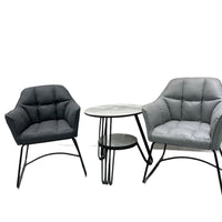 Nordic Light Luxury Manicure Chair with Ottoman for Home Balcony or Salon