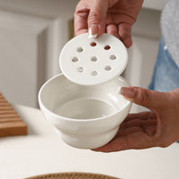 Creative Ceramic Hot Pot Oil Strainer Bowl Household Double-Layer Filter Soup Bowl for Self-Service Hot Pot Restaurants and Hotels