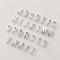 26-Piece Alloy Alphabet Letter Charms for DIY Jewelry Making, KC Gold and Antique Silver Tones