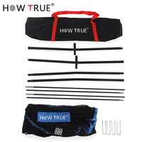 HOW TRUE Portable Golf Practice Net Set with Hitting Mat for Indoor Outdoor Swing Training