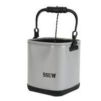Portable EVA Transparent Fishing Bucket with Thickened Bottom and Rope Handle