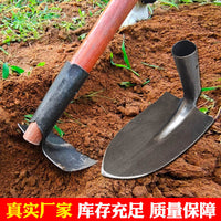 Manganese Steel Pointed Hoe with Wooden Handle for Gardening and Farming
