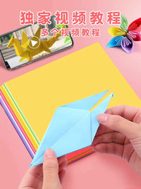 Origami Paper Squares for Kids, Assorted Colors, Crafting and Paper Cutting