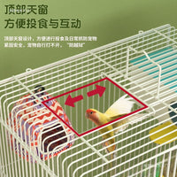 Large Metal Bird Cage for Parrots and Finches, Breeding Cage with Elevated Design