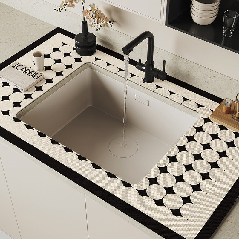 Diatomaceous Earth Faucet Absorbent Mat for Kitchen Countertops, Quick-Dry Dish Drying Mat, Non-Slip and Easy to Clean