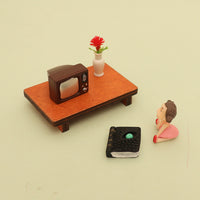 Japanese Style Dollhouse Miniature Wooden Coffee Table Model Ornament